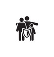 family insurance solutions and services icon vector image