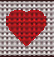 heart embroidery on fabric pattern vector image