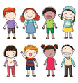 collection of happy children vector image vector image