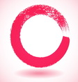 pink paintbrush circle frame vector image vector image