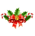christmas decoration of red vector image