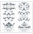 set of decorative floral ornaments in victorian vector image