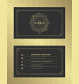 luxury business card and golden vintage ornament vector image vector image