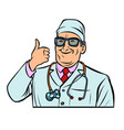 doctor thumb up gesture vector image