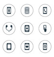 set of simple icons element vector image