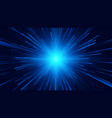 blue star high speed abstract explosion vector image vector image