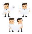 funny cartoon manager vector image vector image