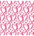 heart seamless pattern love valentine day romantic vector image vector image