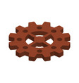 isometric gear icon vector image vector image