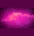 low poly background pink color vector image