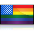 usa rainbow flag vector image vector image