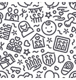 family seamless pattern with icons vector image vector image