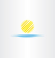 summer icon sun and sea water vector image