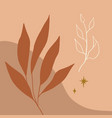 terracotta meditation hand drawn flat design boho vector image