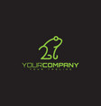 frog line symbol vector image vector image