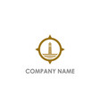 light house ocean logo vector image