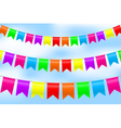 colorful flags on sky vector image vector image