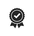 rosette award medal icon with ribbon vector image vector image