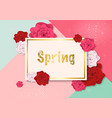 spring background with colorful roses vector image