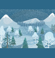 winter landscape background nature vector image
