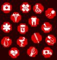 grunge medical buttons vector image