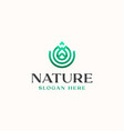leaf monogram concept logo template vector image vector image