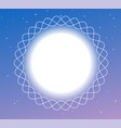 round label badge with waves around icon vector image