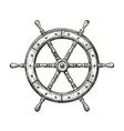 wooden ship wheel sailing nautical concept vector image vector image