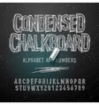 condensed chalk alphabet letters and numbers vector image vector image