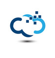 cloud tech logo vector image
