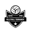 emblem template with volleyball ball isolated vector image