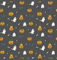 halloween seamless pattern design cute cartoon vector image vector image