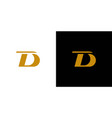 modern and unique letter td initials logo design vector image vector image