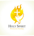 pentecost sunday logo concept vector image