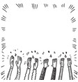 doodle sketch style applause on white vector image