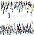 isometric people crowd vector image vector image