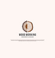wood working logo design with creative unique vector image
