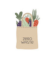 Zero Waste Concept Set Collection Eco Friendly Vector Image