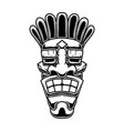 Tiki idol in monochrome style design element Vector Image