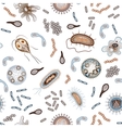 bacteria and virus seamless pattern color vector image