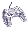 gamepad drawing vector image vector image