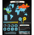 world map infographic vector image vector image