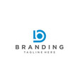 b circle logo design inspiration vector image