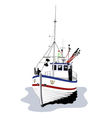 fishing boat vector image
