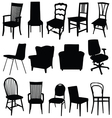 chair art in black color vector image