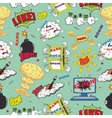 seamless pattern background with comic book speech vector image