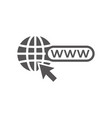 world wide web icon design template vector image vector image