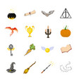 a set magic items witchcraft and mysticism vector image