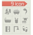 bathroom icon set vector image
