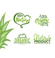 healthy symbol organic product eco logo vector image vector image